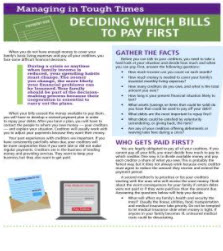Deciding Which Bills to Pay First